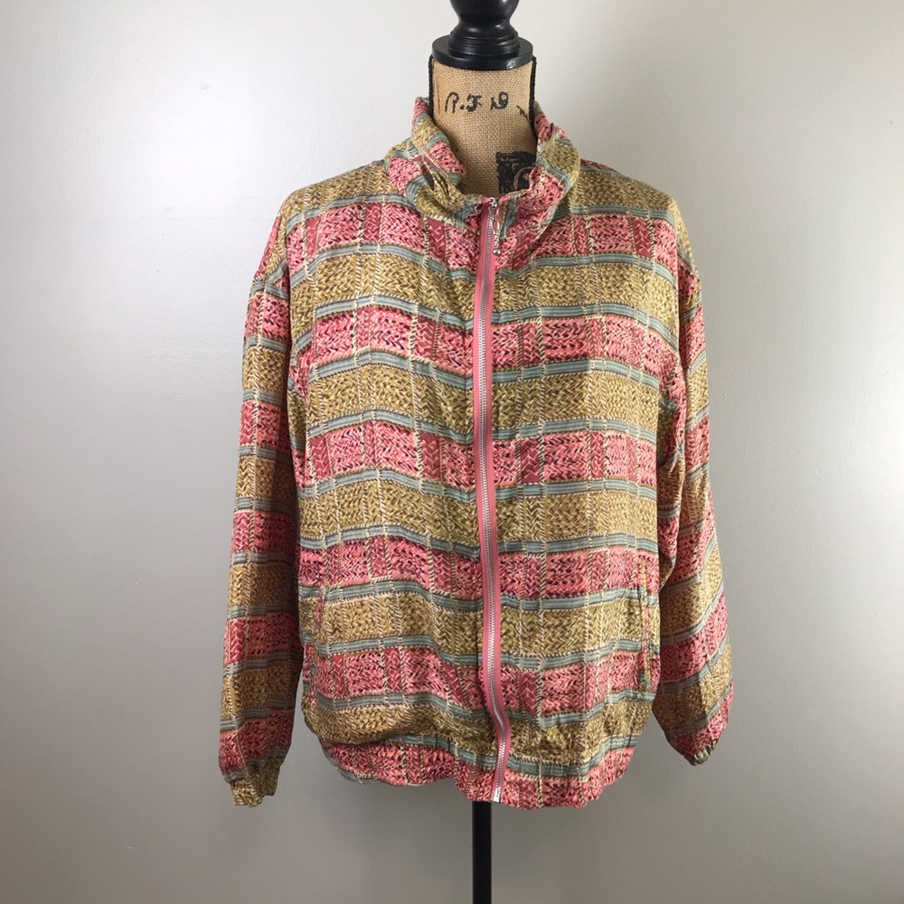 EVR Rousso Apparel Vtg Silk Lightweight Jacket